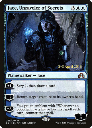 Jace, Unraveler of Secrets [Shadows over Innistrad Promos] | Tabernacle Games