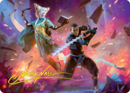 Explosive Entry Art Card (Gold-Stamped Signature) [Kamigawa: Neon Dynasty Art Series] | Tabernacle Games