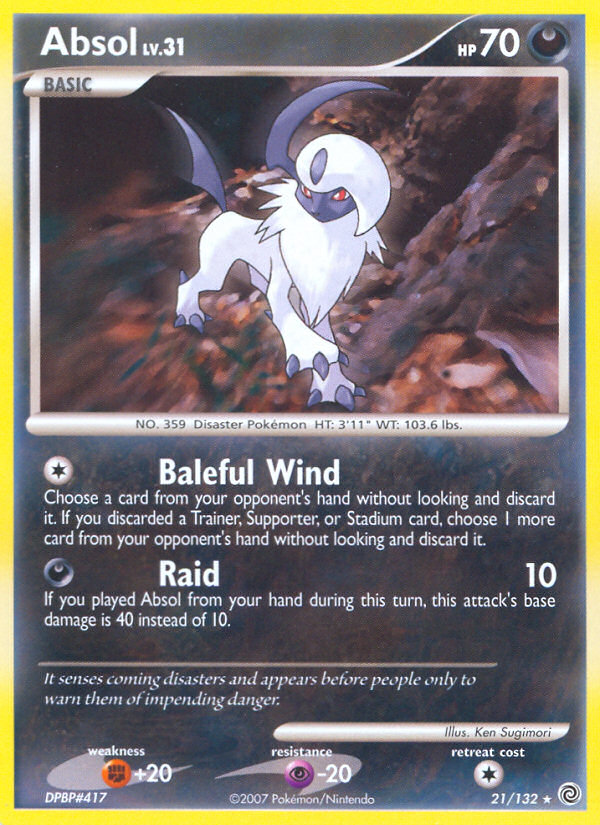 Absol (21/132) [Diamond & Pearl: Secret Wonders] | Tabernacle Games