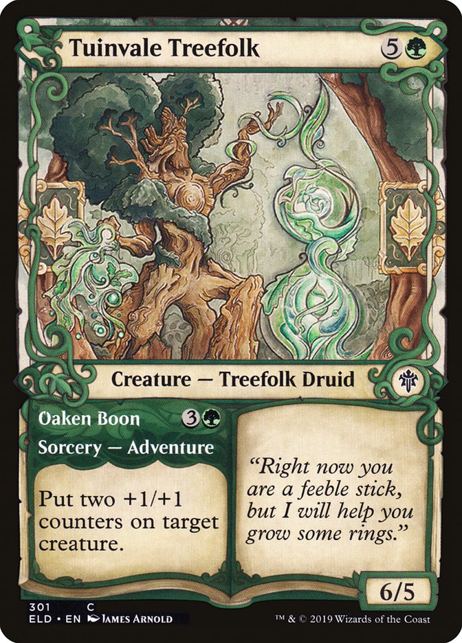 Tuinvale Treefolk // Oaken Boon (Showcase) [Throne of Eldraine] | Tabernacle Games