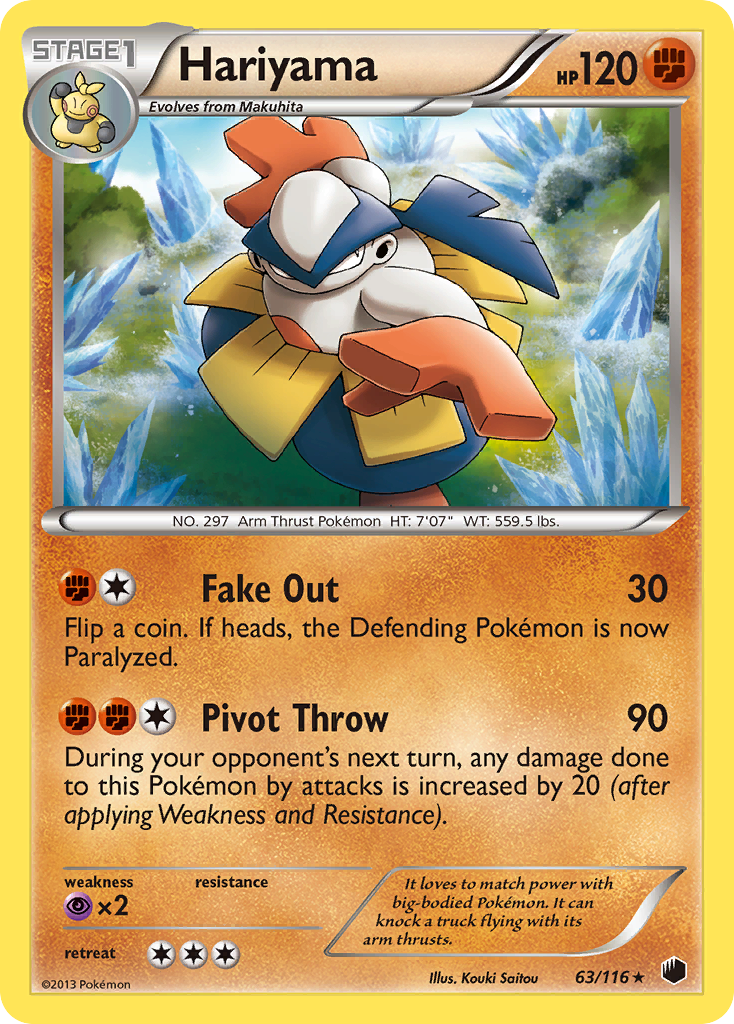 Hariyama (63/116) [Black & White: Plasma Freeze] | Tabernacle Games