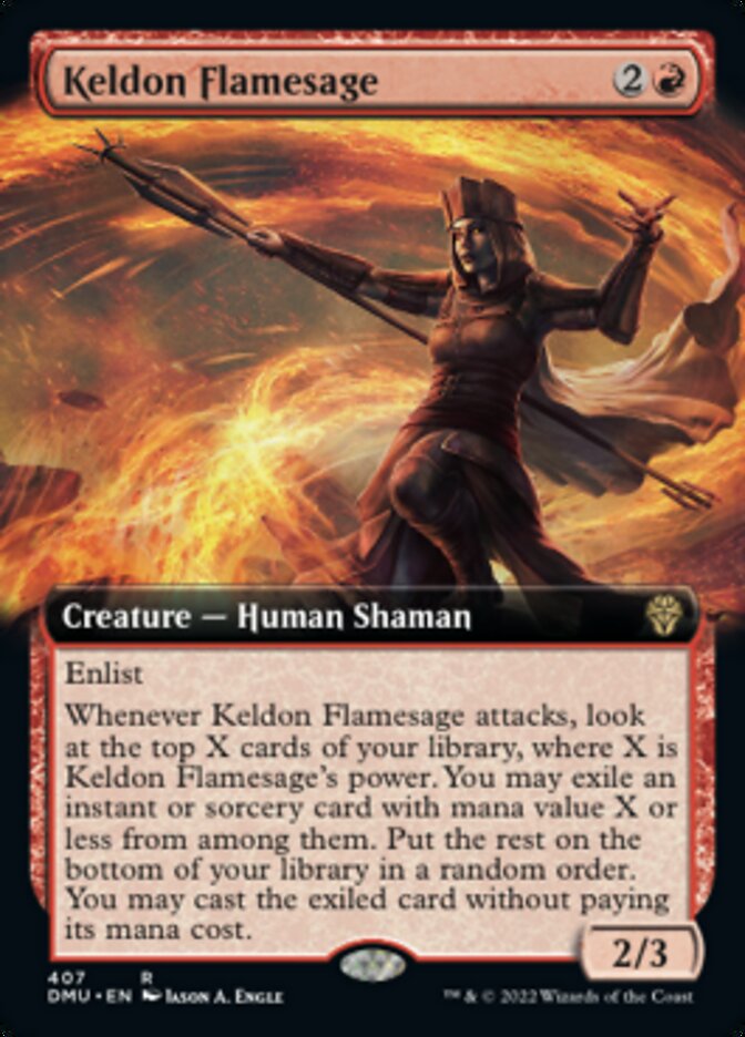 Keldon Flamesage (Extended Art) [Dominaria United] | Tabernacle Games
