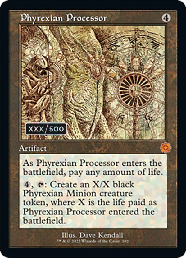 Phyrexian Processor (Retro Schematic) (Serial Numbered) [The Brothers' War Retro Artifacts] | Tabernacle Games