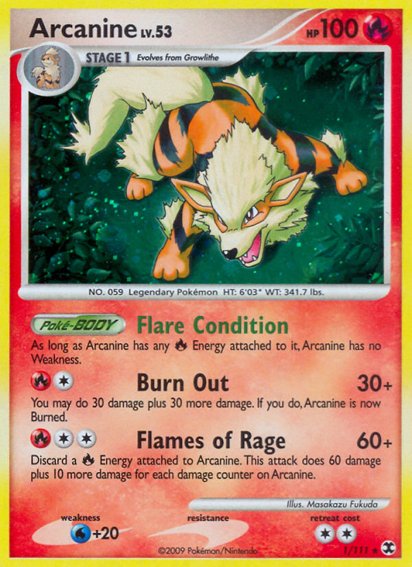 Arcanine (1/111) [Platinum: Rising Rivals] | Tabernacle Games