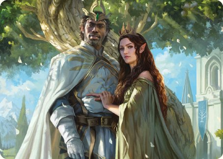 Aragorn and Arwen, Wed Art Card [The Lord of the Rings: Tales of Middle-earth Art Series] | Tabernacle Games