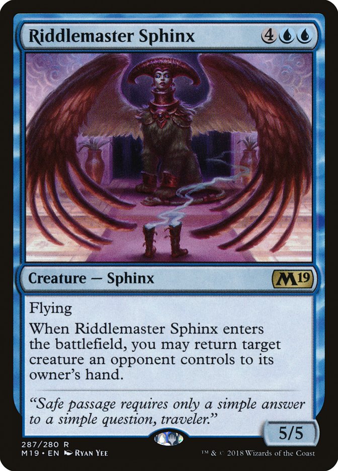 Riddlemaster Sphinx [Core Set 2019] | Tabernacle Games