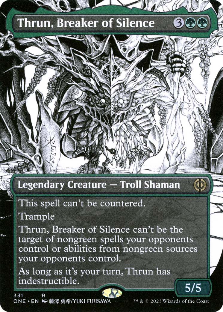 Thrun, Breaker of Silence (Borderless Manga) [Phyrexia: All Will Be One] | Tabernacle Games