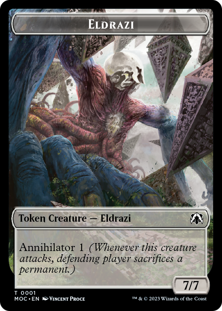 Eldrazi // Angel (4) Double-Sided Token [March of the Machine Commander Tokens] | Tabernacle Games