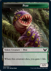 Fractal // Pest Token [Strixhaven: School of Mages Tokens] | Tabernacle Games