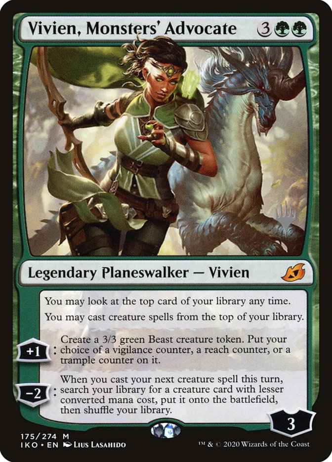 Vivien, Monsters' Advocate (Promo Pack) [Ikoria: Lair of Behemoths Promos] | Tabernacle Games