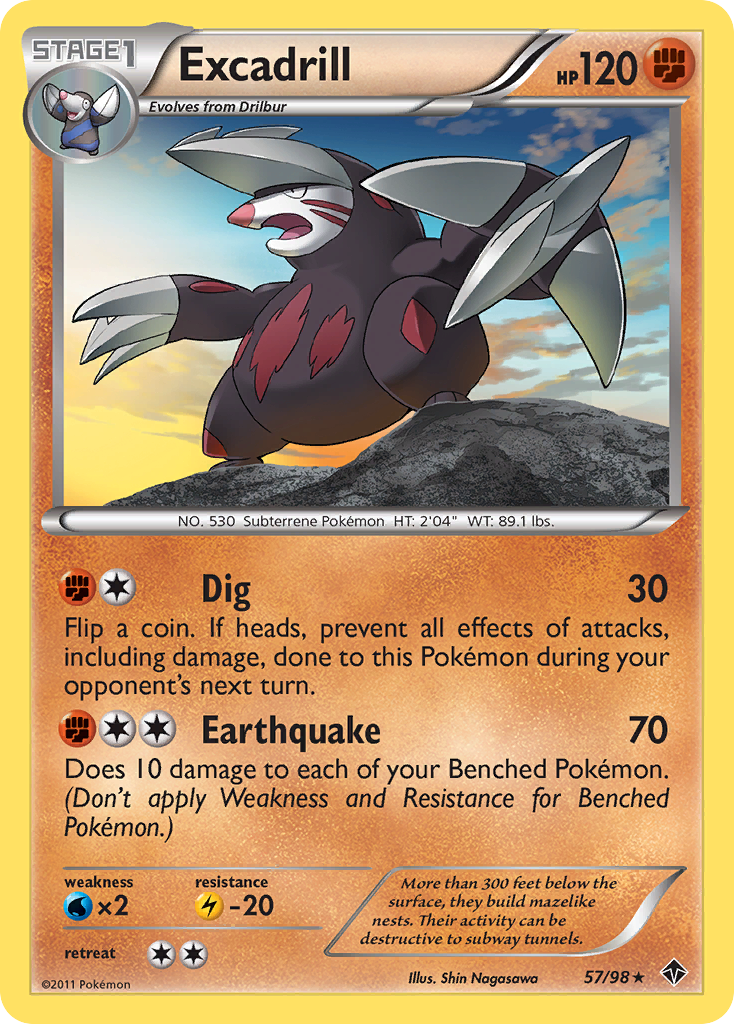 Excadrill (57/98) [Black & White: Emerging Powers] | Tabernacle Games