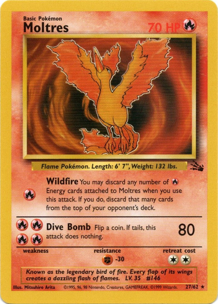Moltres (27/62) [Fossil Unlimited] | Tabernacle Games