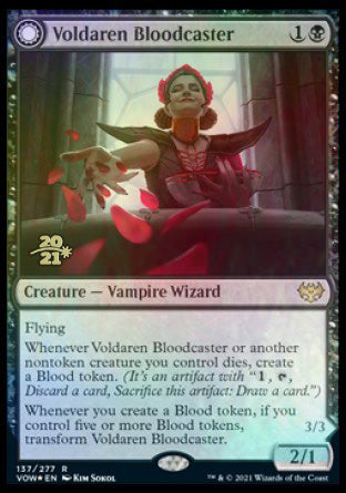 Voldaren Bloodcaster // Bloodbat Summoner [Innistrad: Crimson Vow Prerelease Promos] | Tabernacle Games