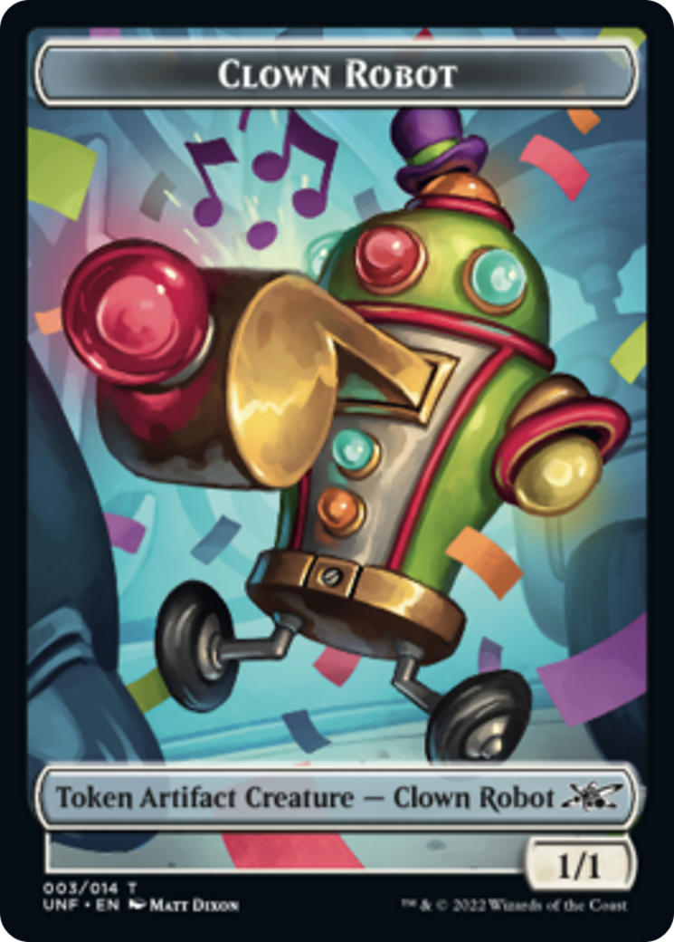 Clown Robot (003) // Balloon Double-sided Token [Unfinity Tokens] | Tabernacle Games