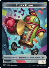 Clown Robot (003) // Food (011) Double-sided Token [Unfinity Tokens] | Tabernacle Games