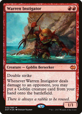 Warren Instigator [Duel Decks: Merfolk vs. Goblins] | Tabernacle Games