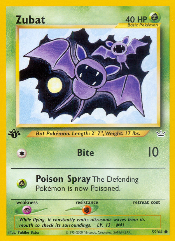 Zubat (59/64) [Neo Revelation 1st Edition] | Tabernacle Games