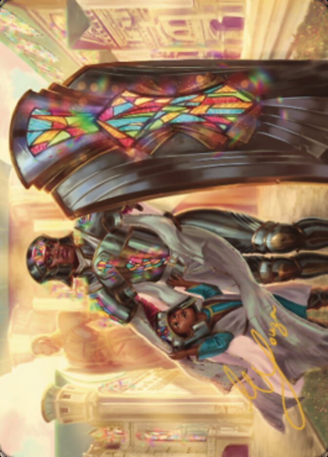 Guardian of New Benalia Art Card (Gold-Stamped Signature) [Dominaria United Art Series] | Tabernacle Games