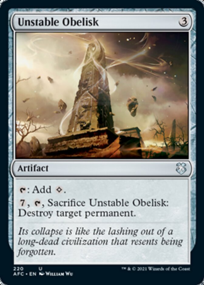 Unstable Obelisk [Dungeons & Dragons: Adventures in the Forgotten Realms Commander] | Tabernacle Games