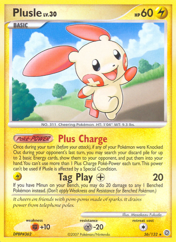 Plusle (36/132) [Diamond & Pearl: Secret Wonders] | Tabernacle Games