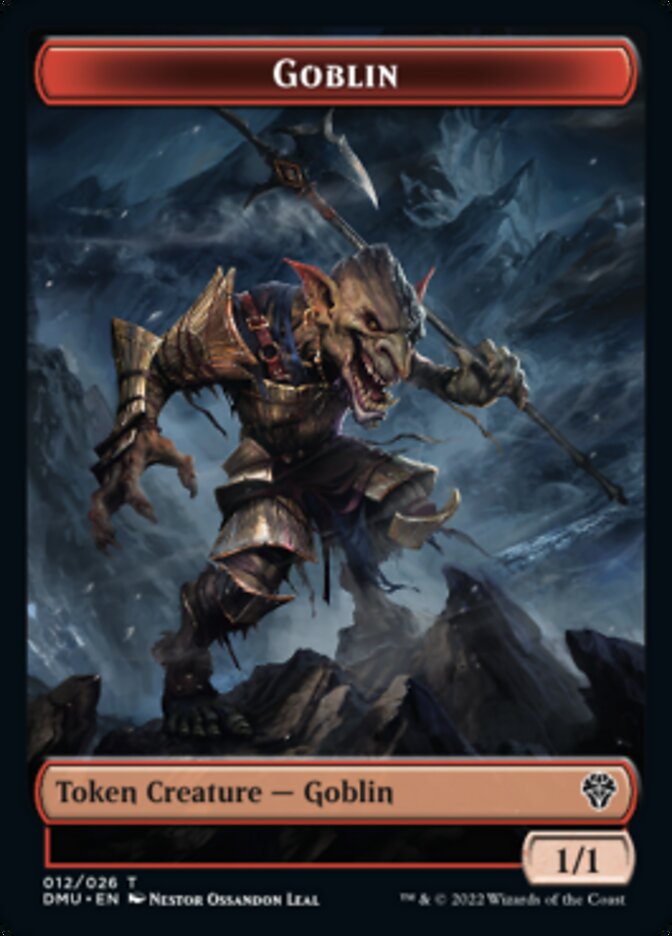 Saproling // Goblin Double-sided Token [Dominaria United Tokens] | Tabernacle Games
