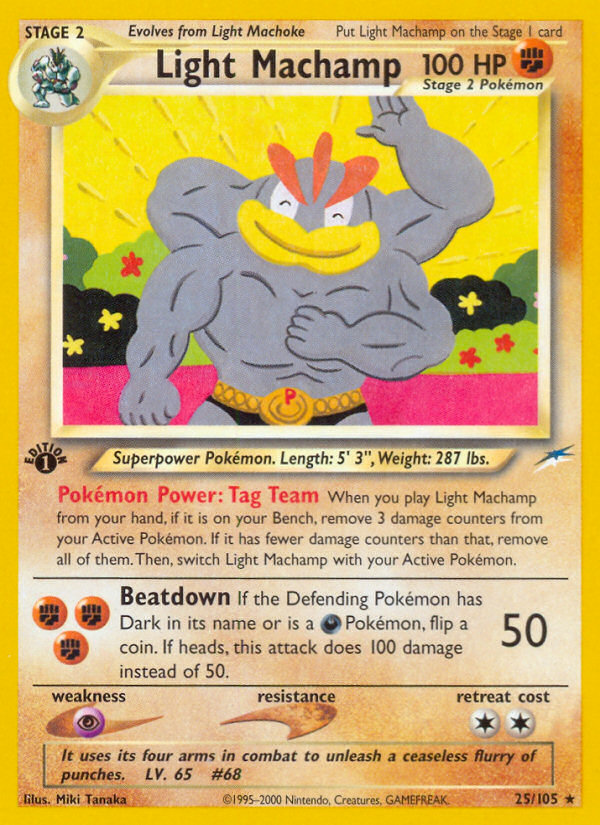 Light Machamp (25/105) [Neo Destiny 1st Edition] | Tabernacle Games