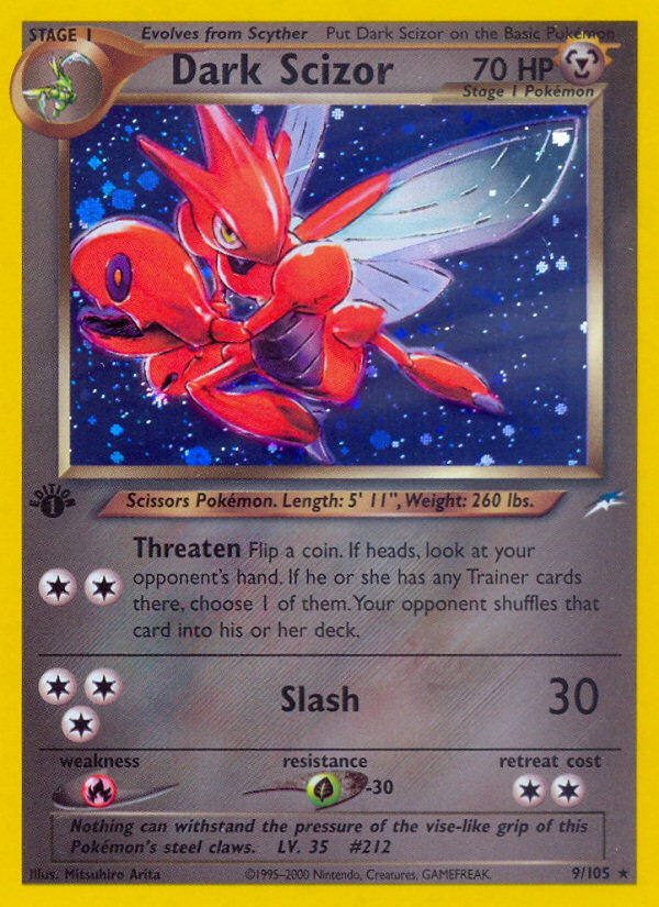 Dark Scizor (9/105) [Neo Destiny 1st Edition] | Tabernacle Games