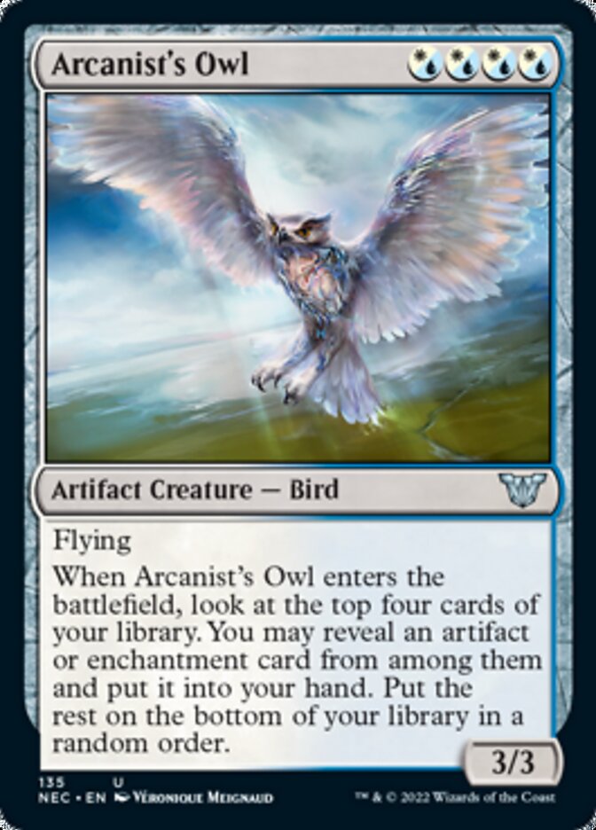 Arcanist's Owl [Kamigawa: Neon Dynasty Commander] | Tabernacle Games