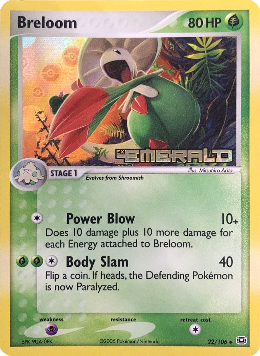 Breloom (22/106) (Stamped) [EX: Emerald] | Tabernacle Games