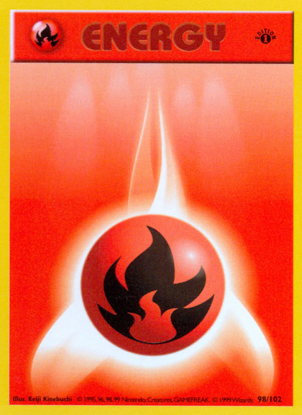 Fire Energy (98/102) (Shadowless) [Base Set 1st Edition] | Tabernacle Games