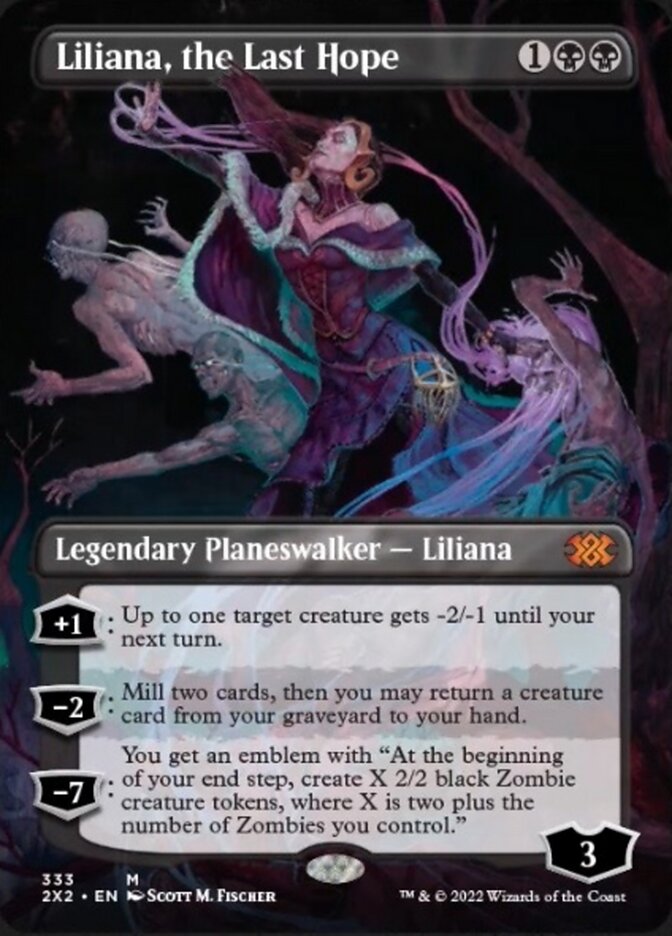 Liliana, the Last Hope (Borderless) [Double Masters 2022] | Tabernacle Games