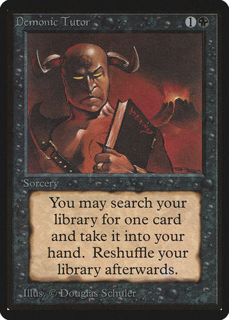 Demonic Tutor [Limited Edition Beta] | Tabernacle Games