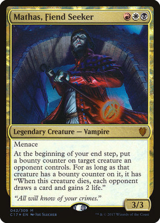 Mathas, Fiend Seeker [Commander 2017] | Tabernacle Games