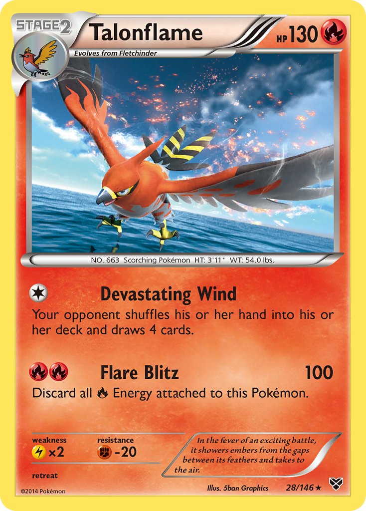 Talonflame (28/146) (Cosmos Holo) (Blister Exclusive) [XY: Base Set] | Tabernacle Games