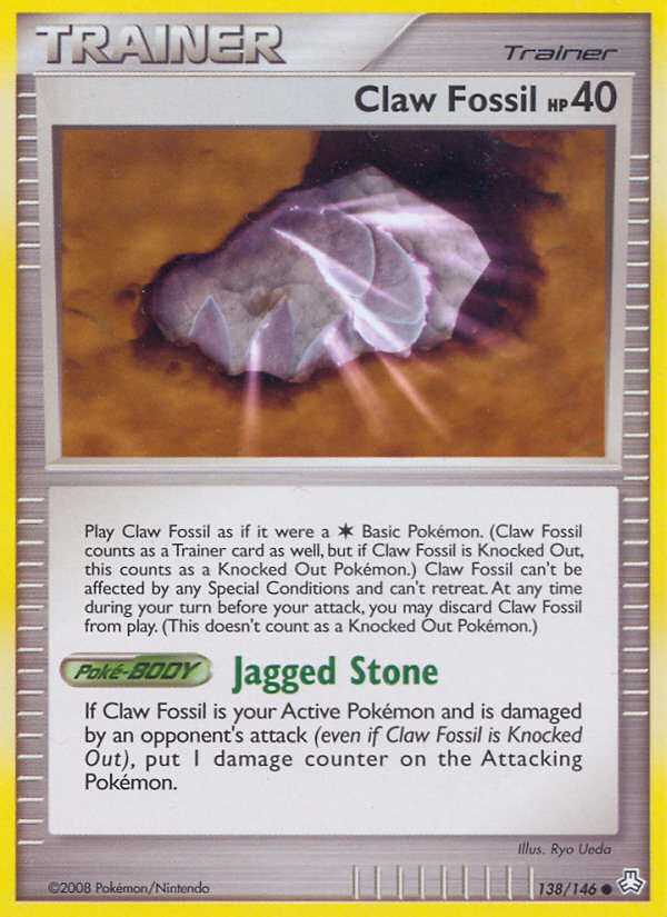 Claw Fossil (138/146) [Diamond & Pearl: Legends Awakened] | Tabernacle Games