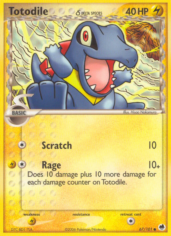 Totodile (67/101) (Delta Species) [EX: Dragon Frontiers] | Tabernacle Games