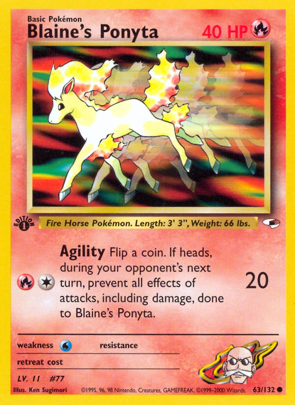 Blaine's Ponyta (63/132) [Gym Heroes 1st Edition] | Tabernacle Games