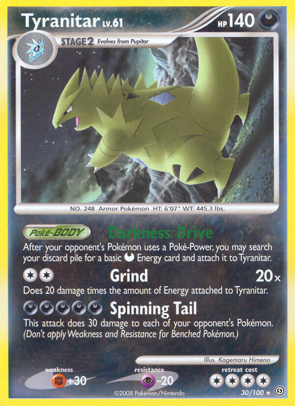 Tyranitar (30/100) (Theme Deck Exclusive) [Diamond & Pearl: Stormfront] | Tabernacle Games