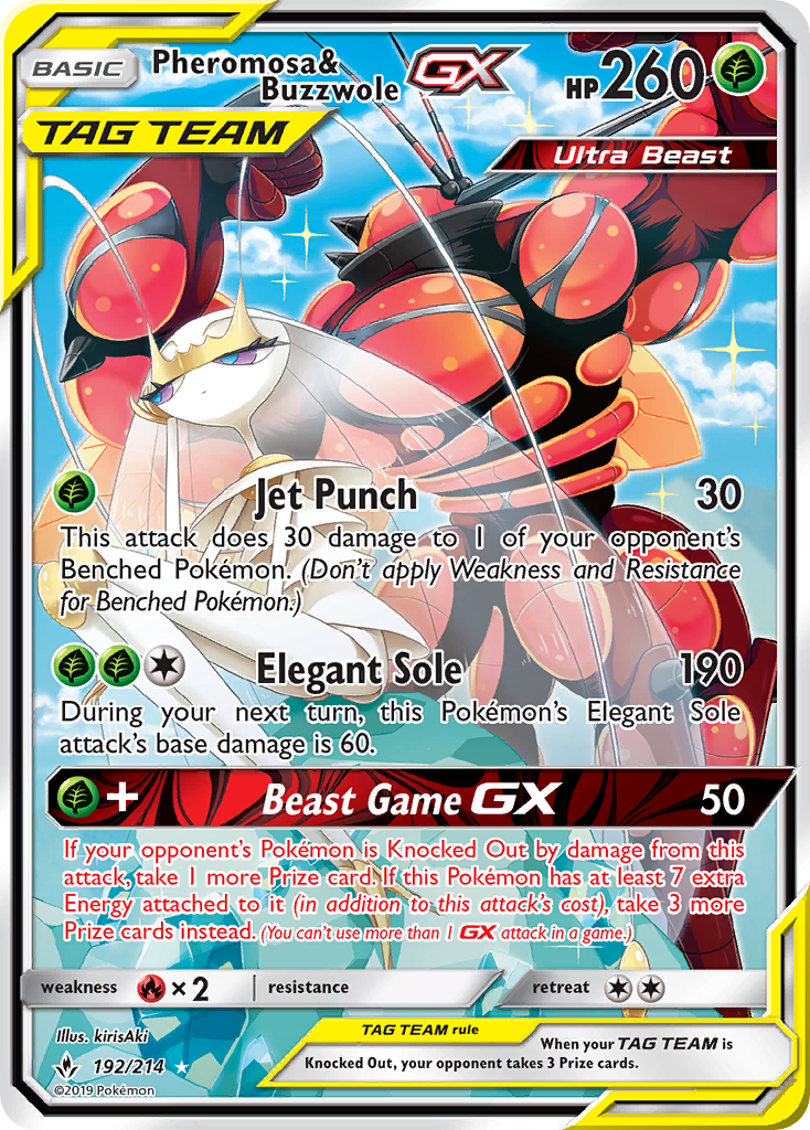 Pheromosa & Buzzwole GX (192/214) [Sun & Moon: Unbroken Bonds] | Tabernacle Games