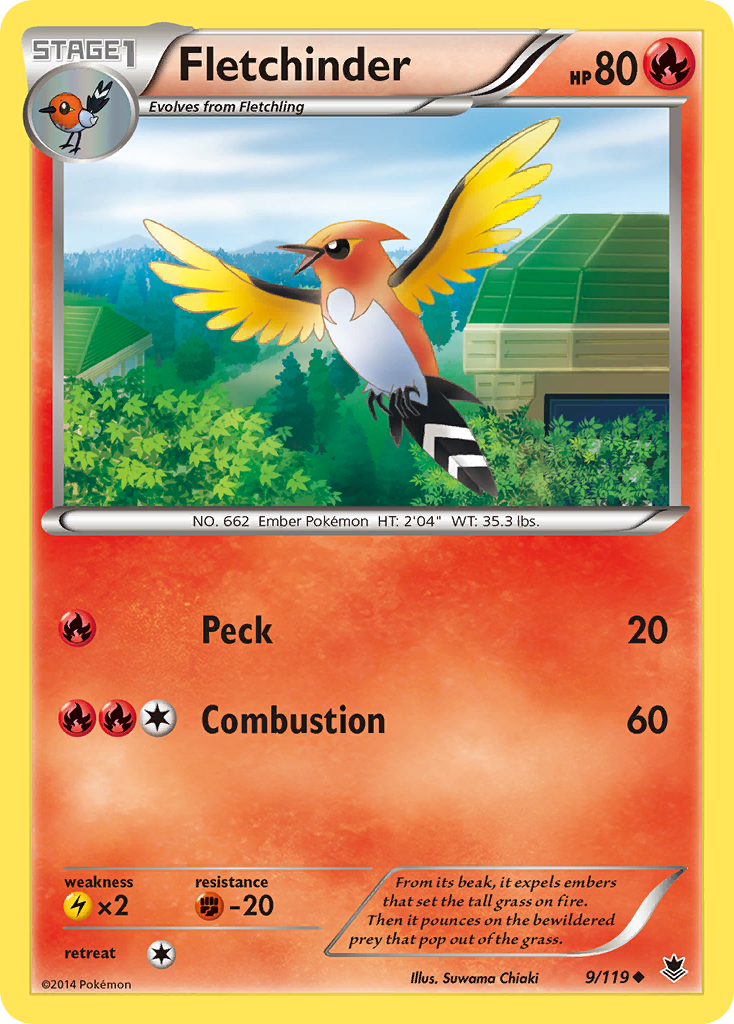 Fletchinder (9/119) [XY: Phantom Forces] | Tabernacle Games