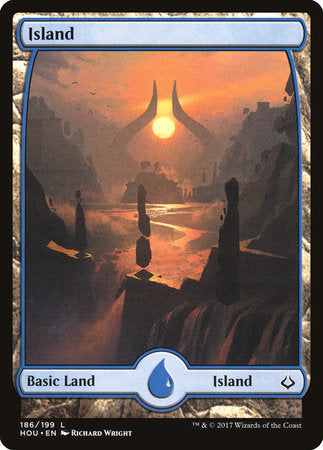 Island (186) - Full Art [Hour of Devastation] | Tabernacle Games