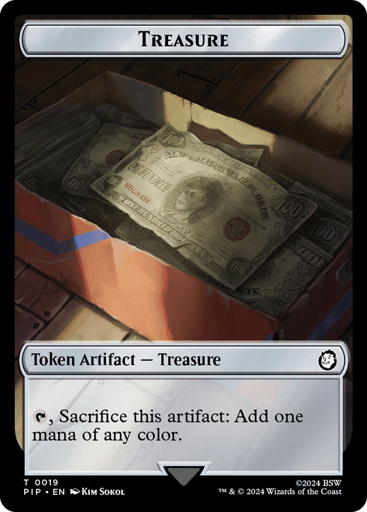 Treasure (0019) // Copy Double-Sided Token [Fallout Tokens] | Tabernacle Games