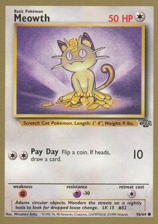 Meowth (56/64) (Gold Bordered Promo) [Jungle Unlimited] | Tabernacle Games