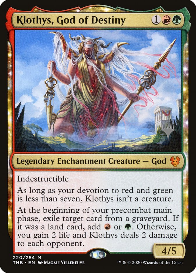 Klothys, God of Destiny (Promo Pack) [Theros Beyond Death Promos] | Tabernacle Games