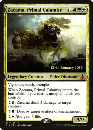 Zacama, Primal Calamity [Rivals of Ixalan Promos] | Tabernacle Games