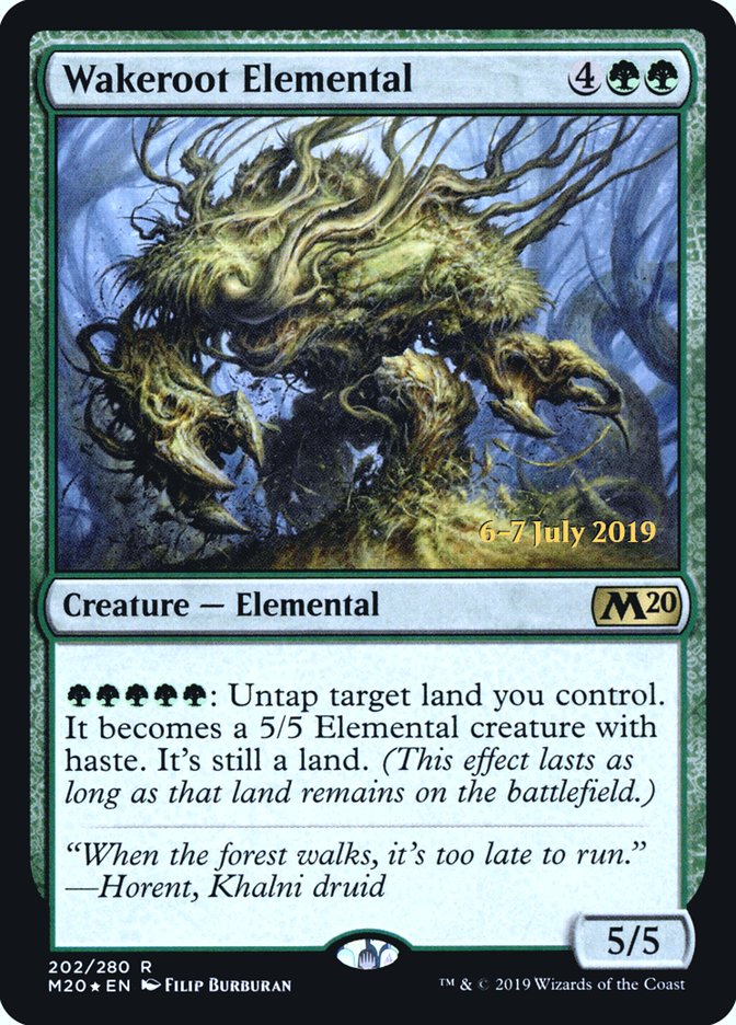 Wakeroot Elemental  [Core Set 2020 Prerelease Promos] | Tabernacle Games
