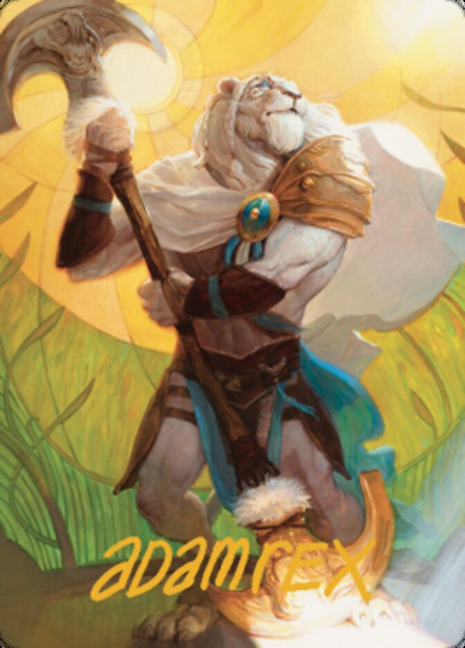 Ajani, Sleeper Agent Art Card (Gold-Stamped Signature) [Dominaria United Art Series] | Tabernacle Games