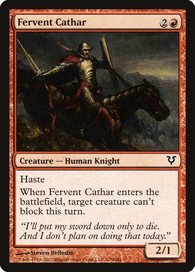 Fervent Cathar [Avacyn Restored] | Tabernacle Games