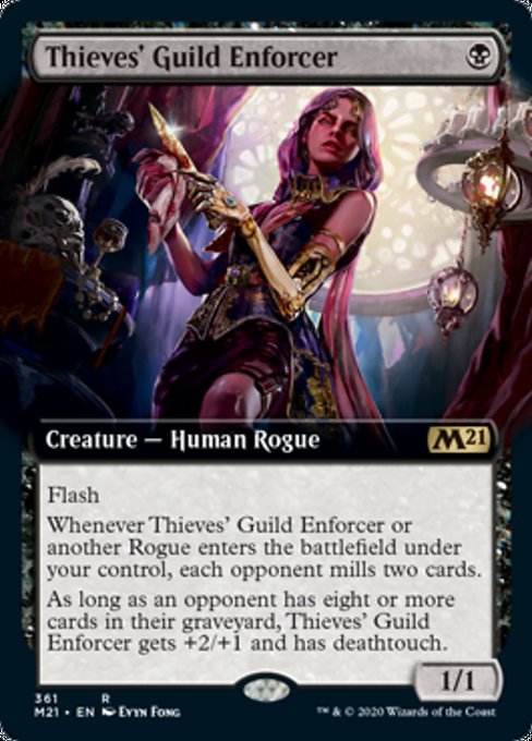 Thieves' Guild Enforcer (Extended Art) [Core Set 2021] | Tabernacle Games