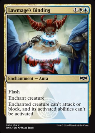 Lawmage's Binding [Ravnica Allegiance] | Tabernacle Games